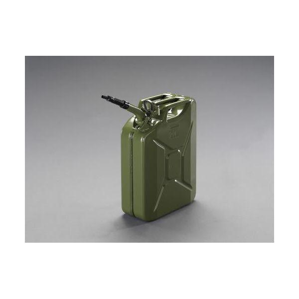 【個人宅配送不可】直送 代引不可 エスコ EA991HB-30A  ２０Ｌ　燃料携行缶（縦型・フレキノズル付／ＯＤ色） EA991HB30A【キャンセル不可】