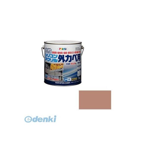 直送 代引不可・他メーカー同梱不可 アサヒペン ［4970925452573］ アサヒペン　水性シリコンアクリル外かべ用　３ＫＧ　ソフトオーカー