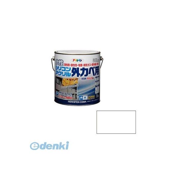 直送 代引不可・他メーカー同梱不可 アサヒペン ［4970925452504］ アサヒペン 水性シリコンアクリル外かべ用 ３ＫＧ ホワイト 3KG-ホ