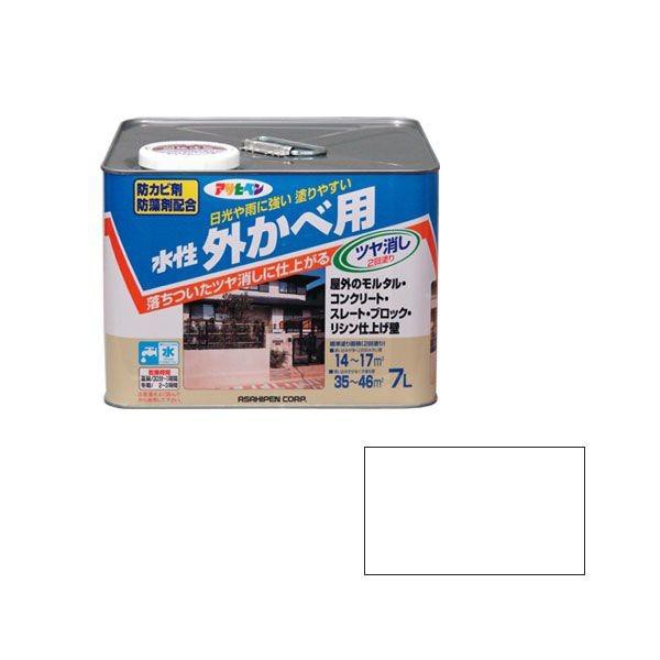 アサヒペン 4970925451019 アサヒペン 水性外カベツヤ消し ７Ｌ ホワイト 水性外かべ用 水性塗料の通販は