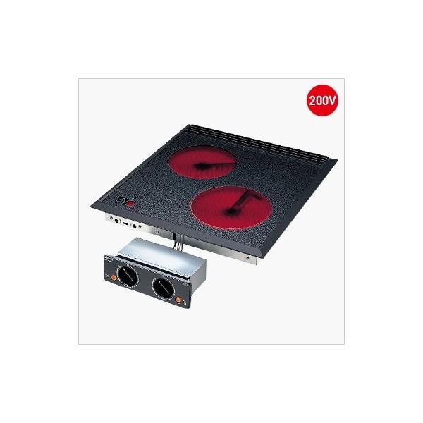 三化工業 SNK SRH-252B ハイラジエントヒーター　ビルトイン2口(前面操作タイプ) SRH252B