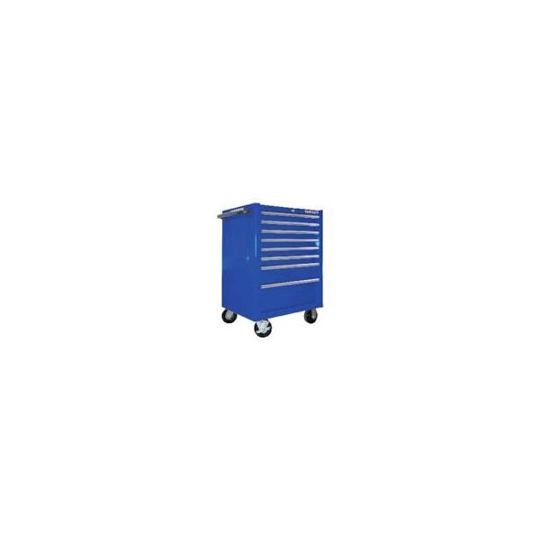 【個人宅配送不可】【海外手配品 納期-約2ヶ月】K1475K8PCM直送 代引不可 8段引き出し ロールキャブ ブルー ゴムマット仕様天板