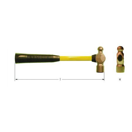 Ａｍｐｃｏスイス FD1004B 防爆ハンマー ボールピーンハンマー 頭長１３０ｍｍ 頭径３０ｍｍ 質量１１７０ｇの通販は 12,615円