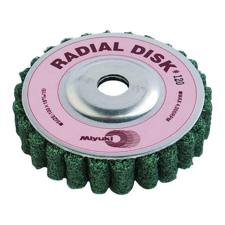 ミユキ BR1002 【5個入】 ラジアルディスク　１００Ｘ１６　１２０＃の通販は 9,624円