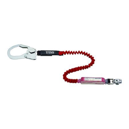 タイタン HL-ER ＥＸＪ伸縮ストラップ式　タイプ１ランヤード　レッド　シングル 墜落制止用器具 HLERの通販は