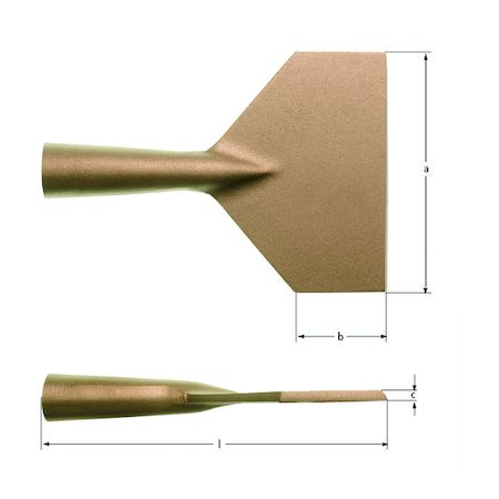 Ａｍｐｃｏスイス JG0150B 防爆スクレーパー 柄なし 刃幅１５０×刃長６５ｍｍの通販は