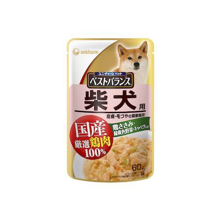 ユニ チャーム ベストバランス パウチ 柴犬用 鶏ささみ 緑黄色野菜 キャベツ入り 60gの通販はau Pay マーケット 測定器 工具のイーデンキ