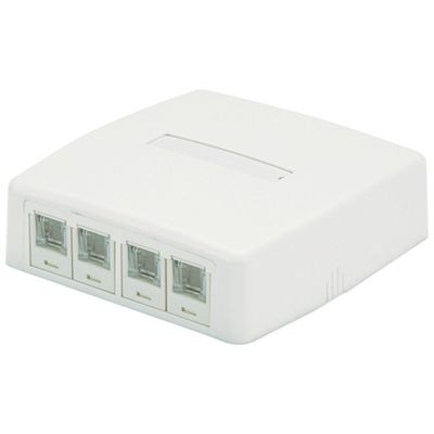 パンドウイット  JOQ4H6A00  ＣＡＴ６Ａスプリングシャッター付きローゼットキット ４個口 白 ＪＯＱ４Ｈ６Ａ００ JOQ4H6A00