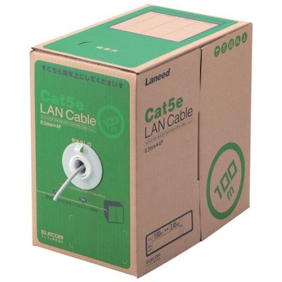 エレコム  LD-CT2/LG100/RS  ＥＵ　ＲｏＨＳ準拠ＬＡＮケーブル　ＣＡＴ５Ｅ　１００ｍ　ライトグレー LDCT2LG100RSの通販は