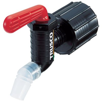 ＴＲＵＳＣＯ  QC-50-FKM-R  樹脂製給油コック　キューちゃん　口径５０　フッ素ゴム　赤 QC50FKMR