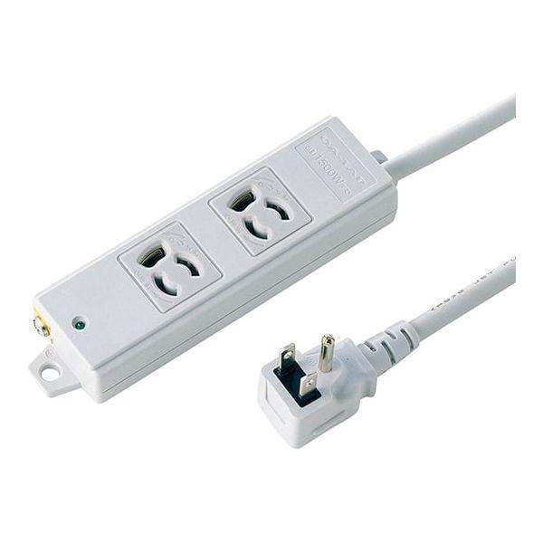 サンワサプライ TAP-KE2L-5 工事物件タップ 抜け止めコンセント ２個口 Ｌ型 ケーブル長５ｍTAPKE2L5 抜け止めコンセント SANWAの通販は