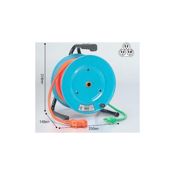 日動工業（NICHIDO） ［RND-30S］ 電工ドラム びっくリール アースなし ３０ｍ RND30S【キャンセル不可】の通販は