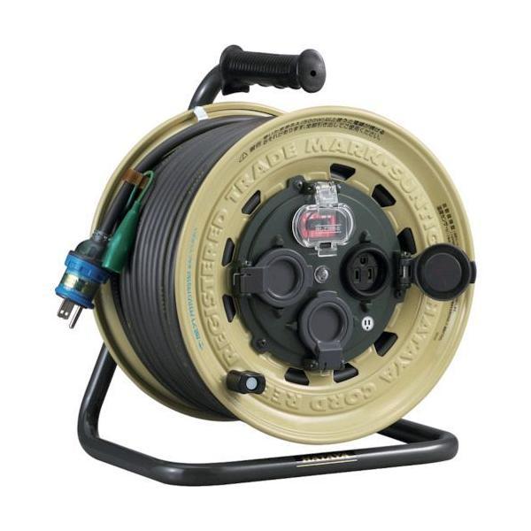 ハタヤ HATAYA BX-501K 屋外用 サンタイガーレインボーリール 単相１００Ｖ ５０ｍ アース・ブレーカー付 BX501K 370-2812の通販は