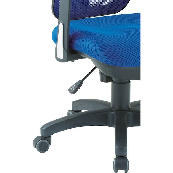 【個数：1個】 トラスコ中山 TRUSCO MC2B オフィスチェア MC−2 背面メッシュタイプ ブルー 414-3817_3