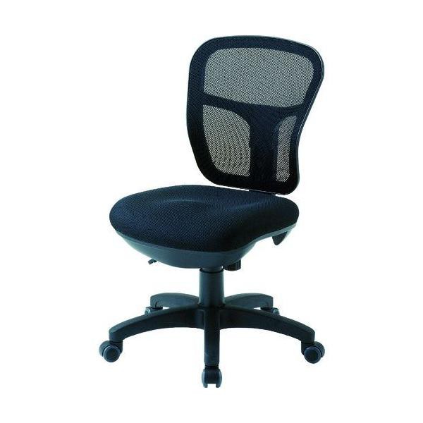 【個数：1個】トラスコ中山 TRUSCO MC2BK オフィスチェア MC−2 背面メッシュタイプ ブラック 414-3825の通販は