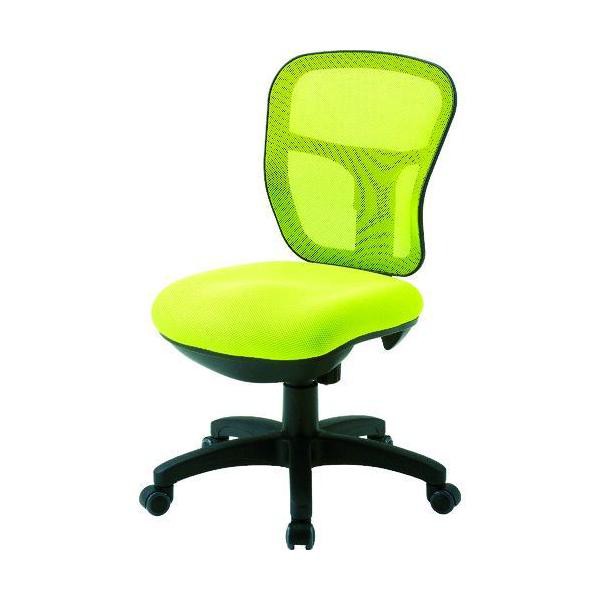 【個数：1個】トラスコ中山（ＴＲＵＳＣＯ） ＴＲＵＳＣＯ MC2YG オフィスチェア MC−2 背面メッシュタイプ イエロー 414-3833の通販は
