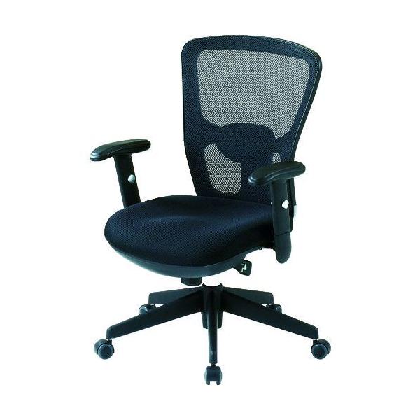 【個数：1個】 トラスコ中山 TRUSCO MC5A オフィスチェアMC−5A 背面メッシュタイプ肘付 414-3744の通販は