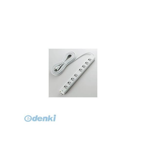 ELECOM エレコム T-WRMK3850LG/RS ＲｏＨＳ対応 工事用 ８個口 ３ピン 抜け止めタップ 雷サージ防止 ５ｍ TWRMK3850LG/RS