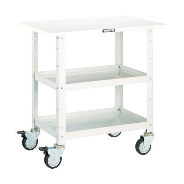 トラスコ中山 TRUSCO BDW762TUYG ツールワゴン バーディワゴン ６００Ｘ４００ 天板付 ウレタン車輪 ヤンググリーン