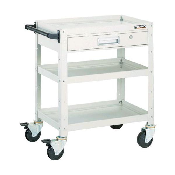 トラスコ中山 TRUSCO BDW763VYG ツールワゴン バーディワゴン ６００Ｘ４００ 引出付 ヤンググリーン BDW-763V-YG