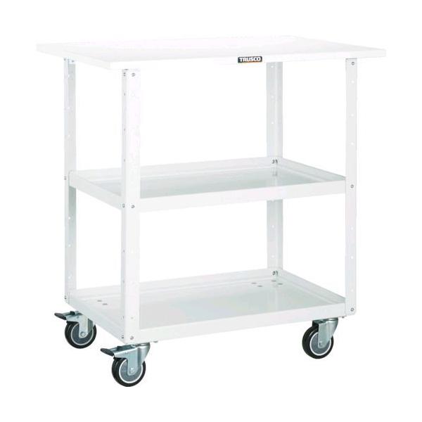 トラスコ中山 TRUSCO EGW772TUJYG ツールワゴン イーグルワゴン ７５０Ｘ５００ 天板付 ウレタン４輪自在 ヤンググリーン 28,359円