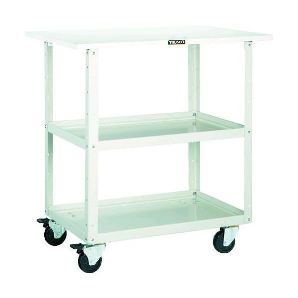トラスコ中山 TRUSCO EGW972TJYG ツールワゴン イーグルワゴン ７５０×５００×Ｈ９００ 天板付 ４輪自在 ヤンググリーン