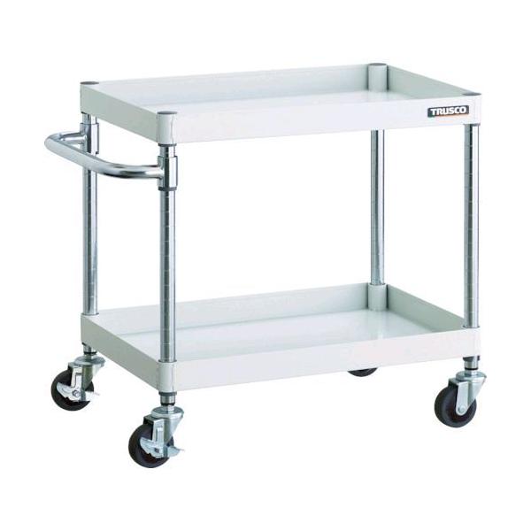 【個数：1個】 トラスコ中山 ＴＲＵＳＣＯ PEW662W ツールワゴン フェニックスワゴン 省音 ６００Ｘ４００ＸＨ６００ ２段 ホワイトの通販は
