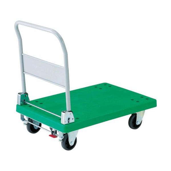 【個数：1個】 トラスコ中山 ＴＲＵＳＣＯ TP901S 樹脂台車 グランカート 折りたたみ ９００Ｘ６０５ ストッパー付の通販は