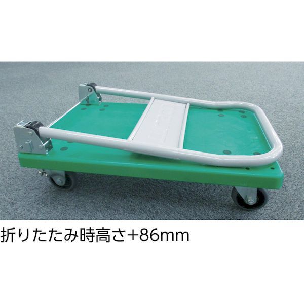 【個数：1個】トラスコ中山 ＴＲＵＳＣＯ TP902U 直送 代引不可 樹脂製運搬車 グランカート 固定 ９００×６０５ ウレタン 均等荷重４００ｋｇ_5
