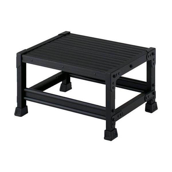【個数：1個】 トラスコ中山 TRUSCO TSF153BK 作業用踏台 アルミ製・高強度タイプ 1段 ブラックの通販は
