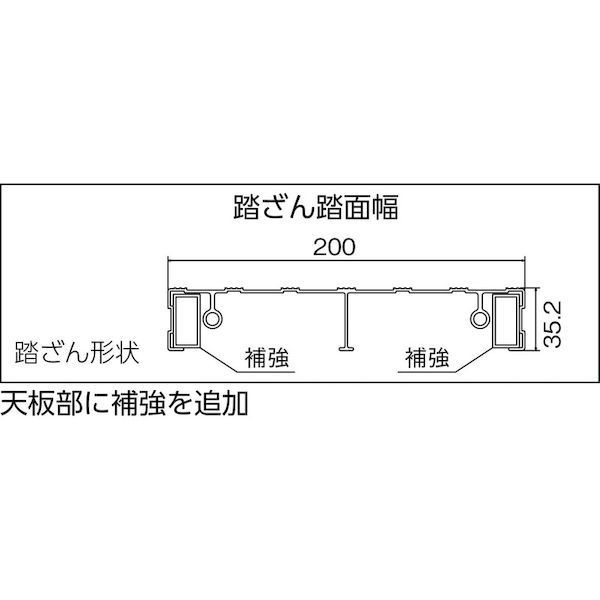 【個数：1個】 トラスコ中山 TRUSCO TSF256BK 作業用踏台 アルミ製・高強度タイプ 2段 ブラックの通販は