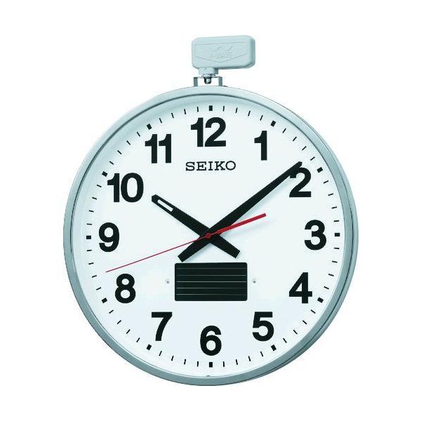 【個数：1個】セイコークロック ＳＥＩＫＯ SF211S ソーラー屋外用大型電波掛時計 527×450×78 金属枠 364-2011