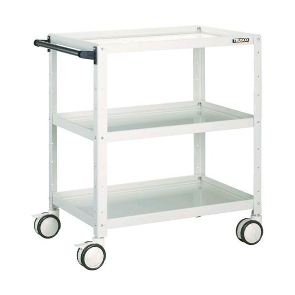 ＴＲＵＳＣＯ  BDW973DW ツールワゴン バーディワゴン ７５０×５００×Ｈ８８０ ウレタン双輪 ホワイト BDW-973D-W ホワイトの通販は