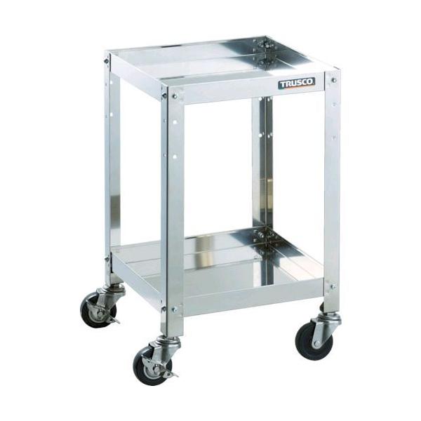 ＴＲＵＳＣＯ  CRB662SD ステンレスワゴン クリーンラビット ７５φ導電車ＳＵＳ金具 ６００×４００×Ｈ６００ ２段の通販は 49,433円