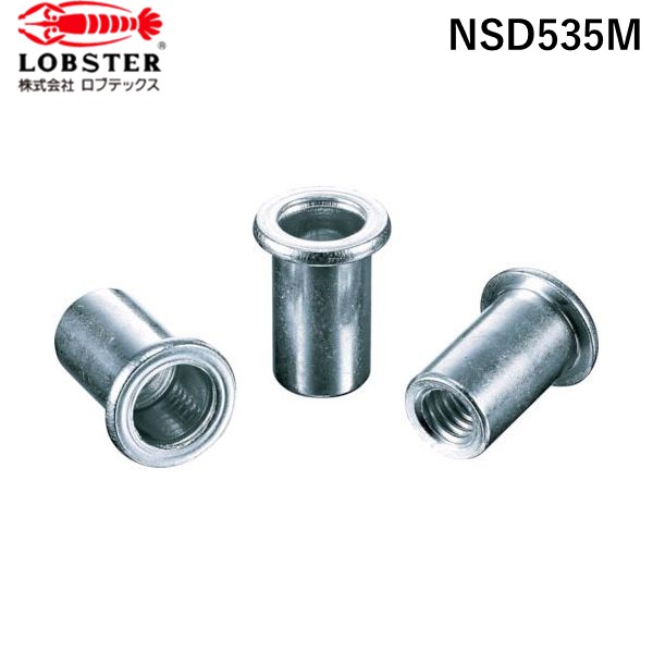 エビ NSD535M ブラインドナット“ナット” 平頭・スティール製 板厚３．５ Ｍ５×０．８ １０００個入 ロブテックス
