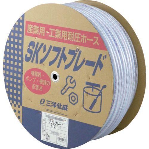 【個数：1個】サンヨー SB611D100B 工業用ホース ＳＫソフトブレードホース６×１１ｍｍ 長さ１００ｍドラム巻 14,649円