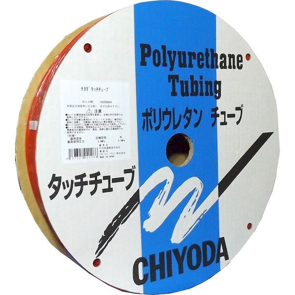【個数：1個】 チヨダ  TE10100R ポリウレタンチューブ ＴＥタッチチューブ １０ｍｍ／１００ｍ 赤_4
