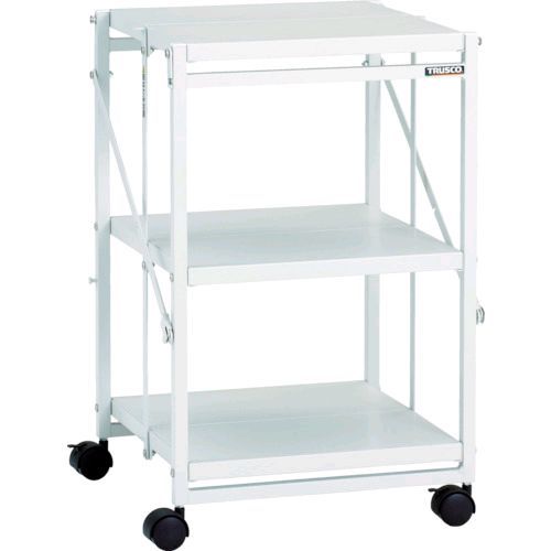 【個数:1個】 TRUSCO WTW743 スチール製ワゴン ワンタッチワゴン W464×D450×H700 3段 WTW-743