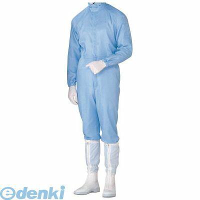 ミドリ安全  C1515BL 立体裁断構造超静電クリーンウェア ブルー Ｌ