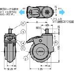 スガツネ工業 ＬＡＭＰ MX125N16S ２００１３００５５ ＭＸ−１２５Ｎ１６Ｓ大型デザインキャスター