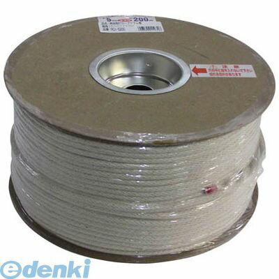 ユタカメイク RCX5200 ロープ 綿金剛打ロープドラム巻 5mm×1m 【200個入】