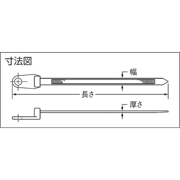 パンドウイット PANDUIT SSC2SS10M0 スタストラップ クランプタイプナイロン結束バンド 耐候性黒