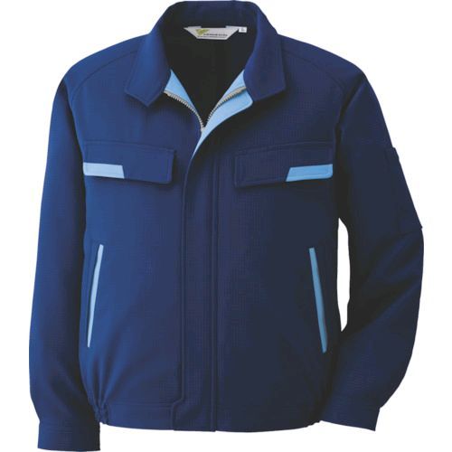 ミドリ安全  VE77UE3L 静電気帯電防止作業服 男女ペアブルゾン ネイビー サイズ３Ｌ ネイビー サイズ3L MIDORI ANZEN