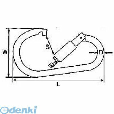 水本機械製作所  XJB12B ステンレス カラビナジャンボ【環付】 線径12mm長さ169mm XJB-12B