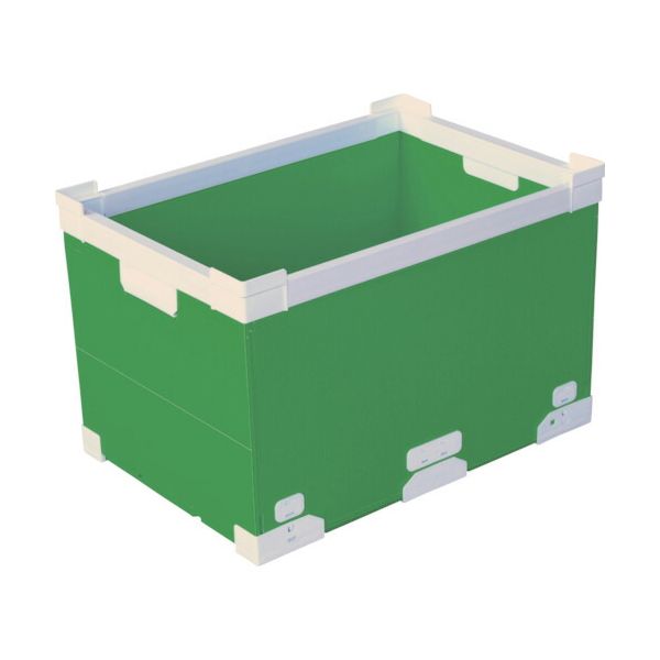 国盛化学 79301FNS50LLG プラダン折畳み ＦＮＳコンテナ ５０Ｌ ＳＷコーナー ライトグ