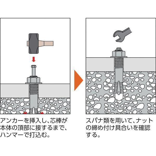 トラスコ中山 SC2013BT 直送 代引不可 オールアンカーＳＣタイプ ステンレス Ｍ２０Ｘ１３０ ２本入 コンクリート用アンカー／芯棒打込み式 SC-2013BT