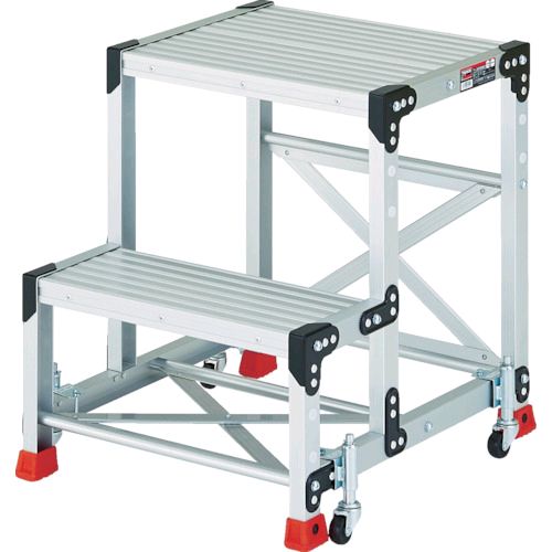 トラスコ中山 TSF257SC1A 作業用踏台 ２段 スプリングキャスター付 天板高さ０．７ｍ