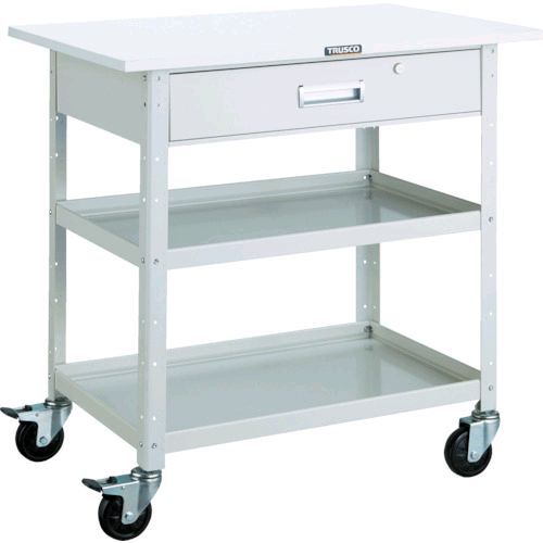 トラスコ TRUSCO BDW-962TY-YG ツールワゴン バーディワゴン 600X400 天板 深型1段引出付 ヤンググリーン BDW962TY