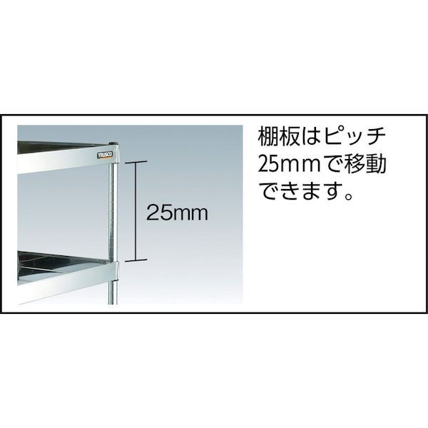 トラスコ TRUSCO CPE3-662SD ステンレス製ワゴン クリーンフェニックスワゴン ＳＵＳ３０４ Ｗ６００×Ｄ４００×Ｈ６００ ２段 導電性_1