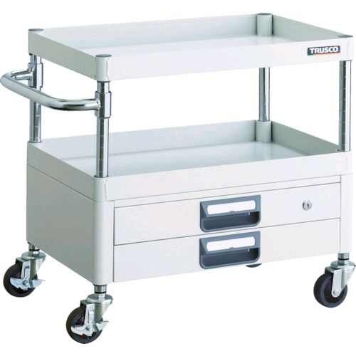 トラスコ TRUSCO PEW-662X-W ツールワゴン フェニックスワゴン 省音 ６００Ｘ４００ＸＨ６００ ２段引出付 ホワイト PEW662XW8000 27,942円